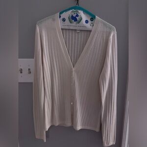 Banana Republic Cream Cardigan Sweater